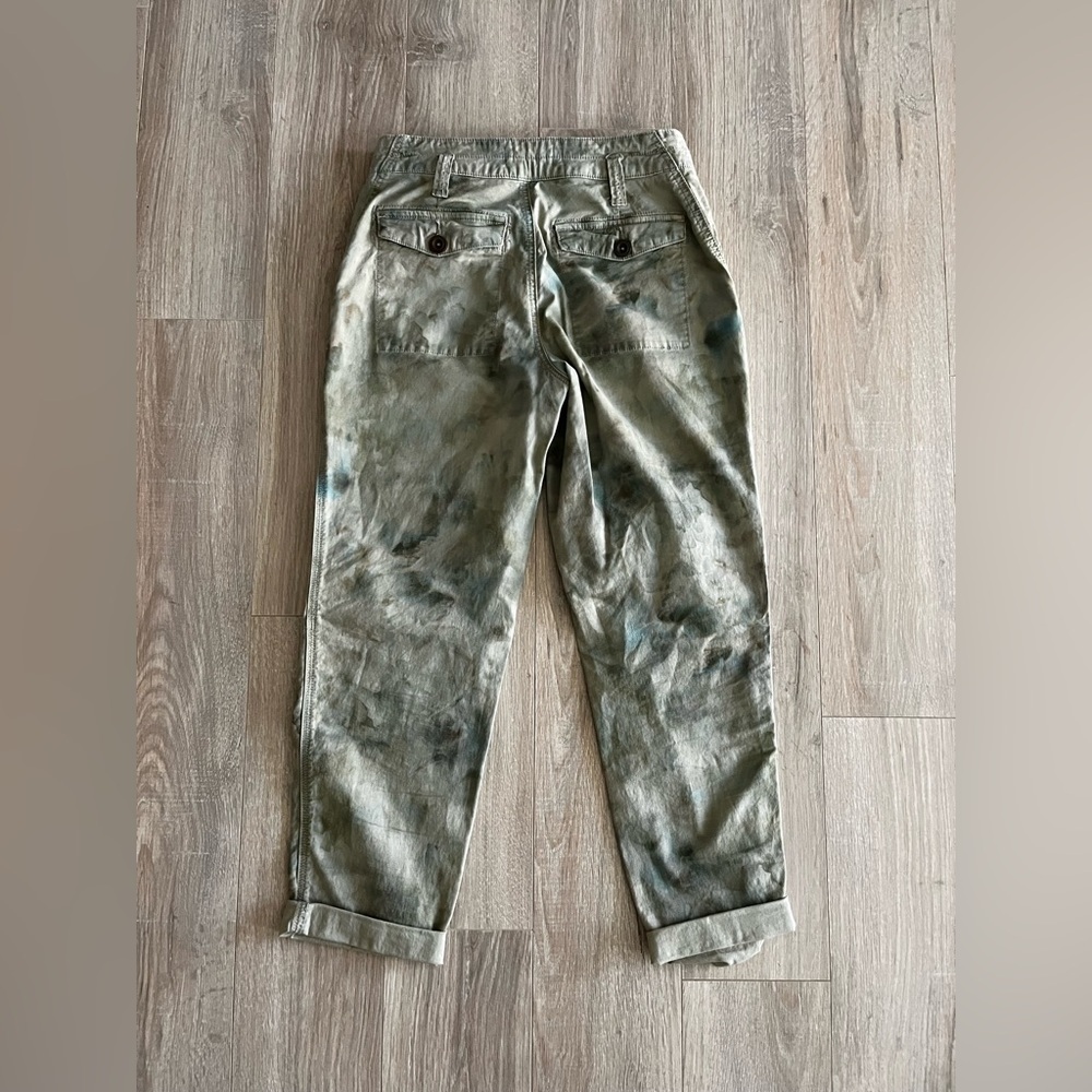 Anthropologie Women’s Wanderer Cargo Pants Blue Green Tie Dye - Size 27 - Picture 11 of 11